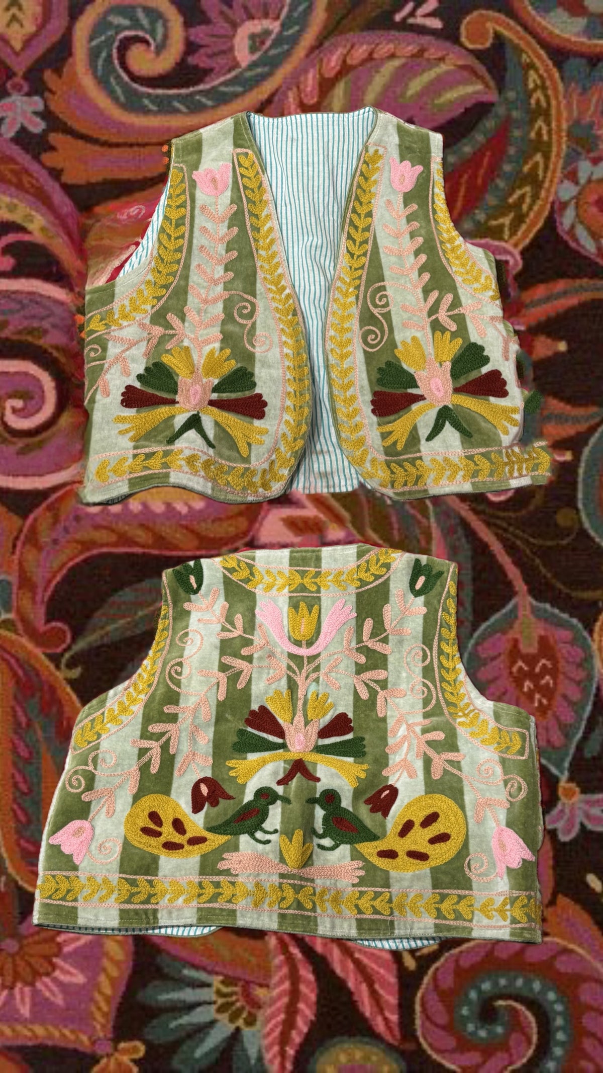 Gilet Meena Suzani indiano